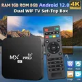 Ultra HD 4K Smart TV Box Android 12.0 RK3228A Quad Core 1GB 8GB 2.4G e 5G Dual WiFi Lettore multimediale Set Top Box per lettore video domestico