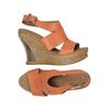 Tommy Hilfiger Damen Sandale, Gr. 37, orange, Leder