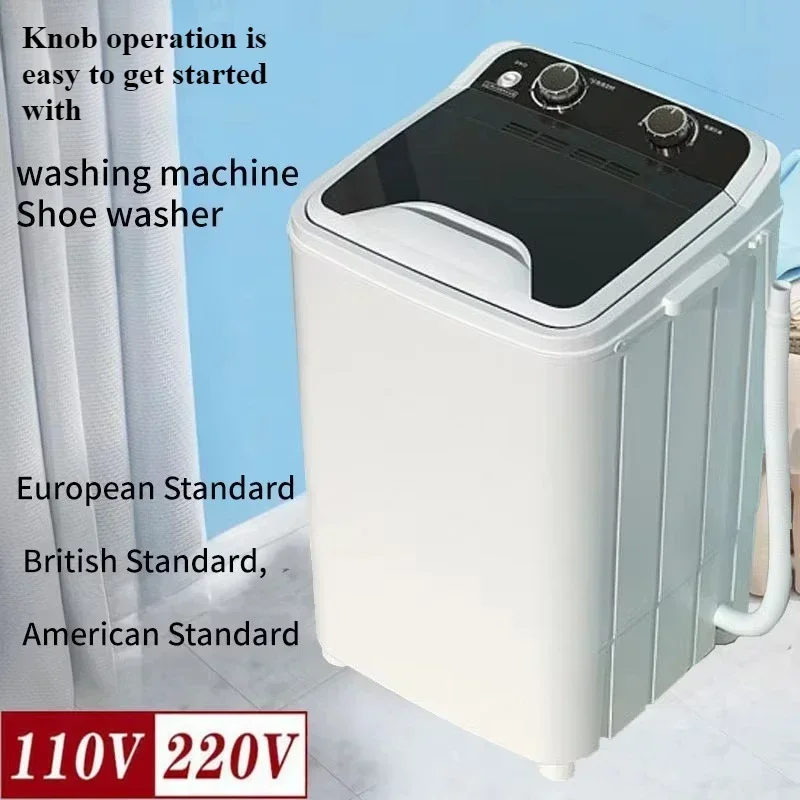 Lavatrice EU/UK/US 3 IN 1 Semiautomatica per uso domestico Piccola lavatrice per dormitorio 7 kg di grande capacità Lavatrice e scarpe