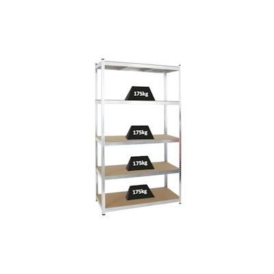 PROREGAL Schwerlastregal Giant Ragnar | HxBxT 200x120x50 cm | Fachlast 175kg | Verzinkt | Stecksystem Lagerregal Regalsystem Image
