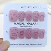 10 Stück matte kleine frische lila und rosa Hello Kitty Press on Nails süße Katze und Schleife Flocken Nagelpflaster abnehmbare Nagelspitzen
