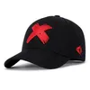 Mode Bestickt X Brief Baseball Kappe Einstellbar Größe Paar Hut Schwarz Sonne Hüte Hip-hop Kappe Taktische Snapback Hut sombreros
