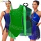Body da ginnastica con frange da donna Vestito con strass Pattinaggio di figura Ritmico Rumba Ballo latino Cha-Cha Nappa Body Tute