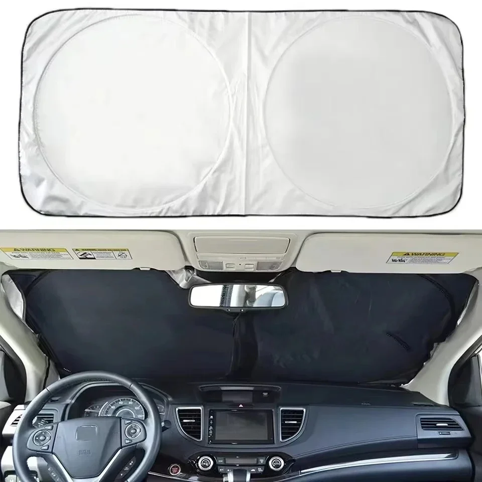 Auto Fenster Sonnenschutz Abdeckung Sonnenschutz Windschutzscheibe Visier Schutz Windschutzscheibe Klapp Auto UV Schutz Vorhang Styling Zubehör Image