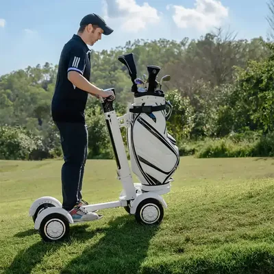 2025 New High Quality Lightweight Electric Club Car Golf Cart, Two Wheel Electric Mini Single Seat Electric Four Wheel Golf Cart