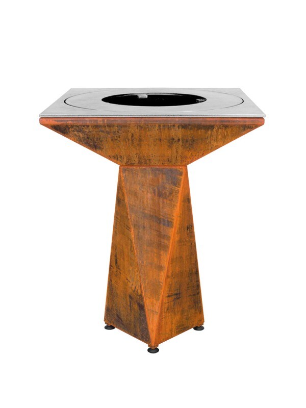 OutInFire Gartenfeuerstelle, Grill mit Grill und Wok-Loch aus Stahl - G1 Basic Corten Image