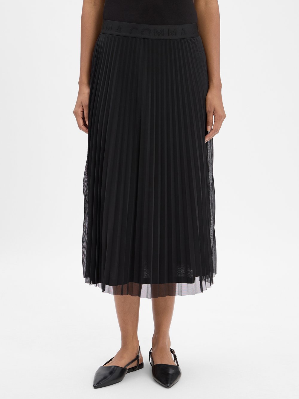 comma Plisseerock Damen schwarz, 38