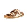 Pantolette INUOVO "INUOVO Pantoletten Textil", Damen, Gr. 38, nut, Textil, casual, Schuhe