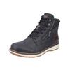 Schnürstiefelette RIEKER "Rieker Stiefelette Lederimitat", Herren, Gr. 44, schwarz (schwarz, braun), Lederimitat, casual, Schuhe
