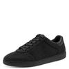 Plateausneaker TAMARIS, Damen, Gr. 40, schwarz, Textil, Lederimitat, unifarben, Glitzer, sportlich, Schuhe, Freizeitschuh, Halbschuh, Schnürschuh in veganer Verarbeitung