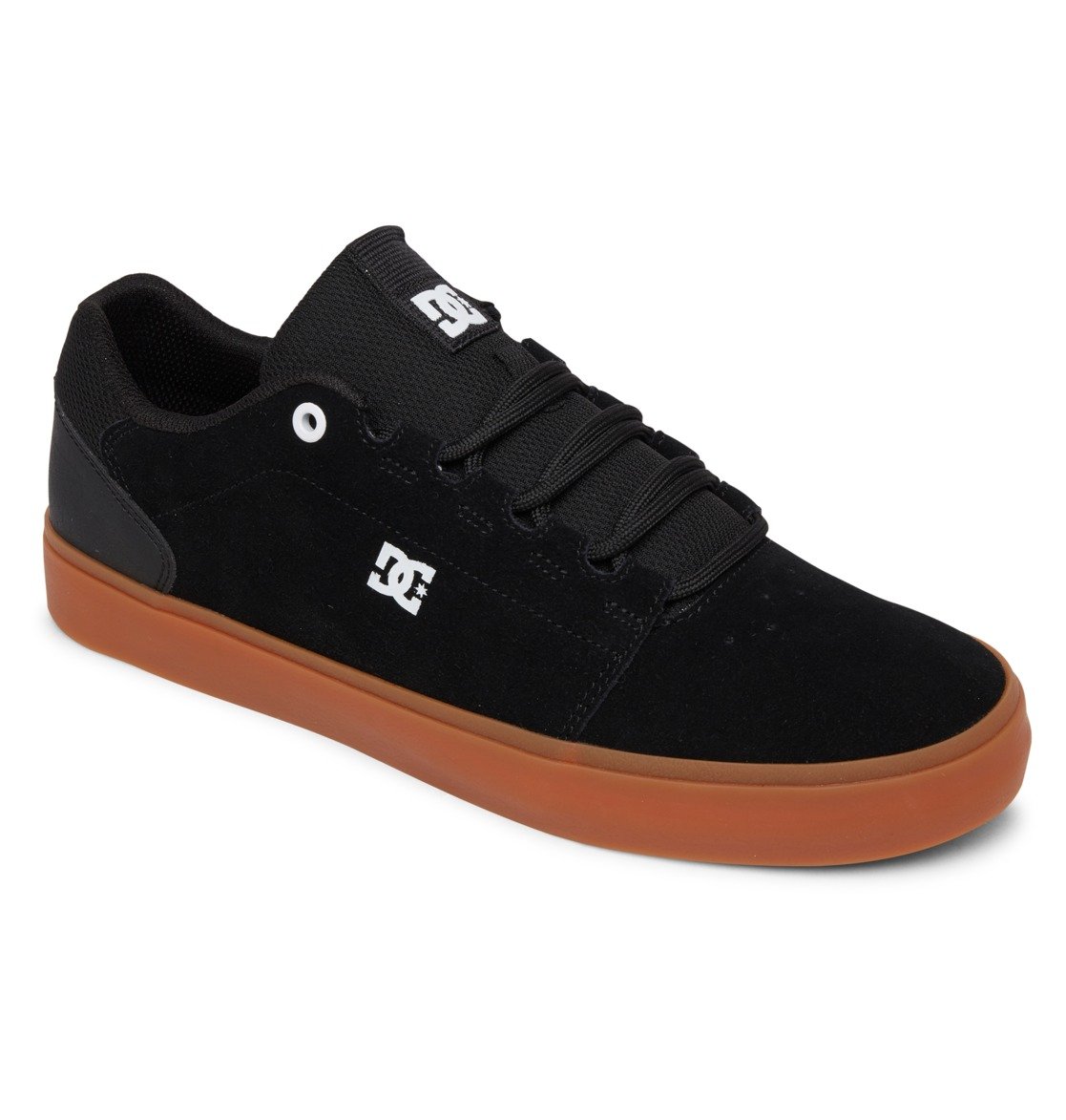 Sneaker DC SHOES "Hyde", Herren, Gr. 11,5(45), grau (dunkelgrau), Obermaterial: Leder [Kuh] / Futter: Textil / Außensohle: Gummi, Schuhe Sneaker