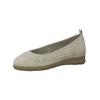 Ballerina TAMARIS "Tamaris Ballerinas Leder", Damen, Gr. 41, beige, Leder, casual, Schuhe