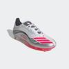 Fußballschuh ADIDAS PERFORMANCE "F50 MESSI PRO E FÜR FESTE BÖDEN", Gr. 42, cloud weiß, lucid rot, silber metallic, Synthetik, Textil, sportlich, Schuhe, geeignet für Rasenplätze