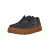 Schnürschuh CLARKS "Torhill Lo", Herren, Gr. 44, blau, casual, Schuhe, mit authentischer gerippter Sohle