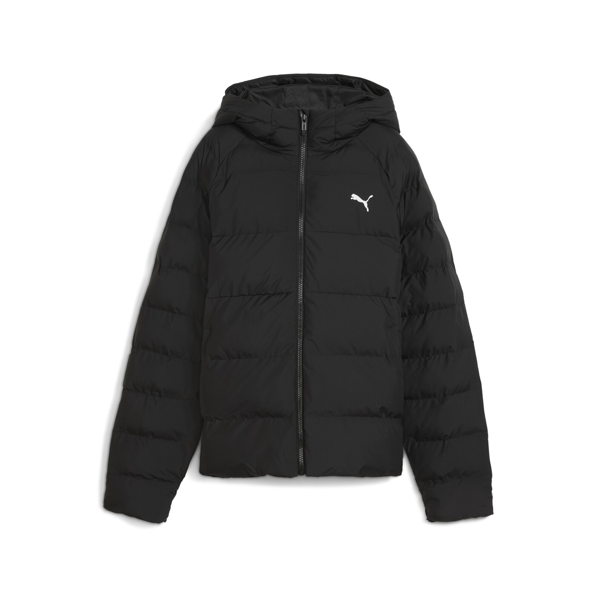 Winterjacke PUMA "Pufferjacke mit Kapuze Jugendliche", Kinder, Gr. 140, schwarz, Obermaterial: 100% Polyester; Futter: 100% Polyester; Füllung: 100% Polyester; Seitentasche – Unten: 100% Polyester, Jacken Image