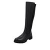 Stiefel REMONTE, Damen, Gr. 45, Varioschaft, schwarz, Leder, Lederimitat, Elastischer Einsatz, unifarben, klassisch, Schuhe, Langschaftstiefel, Stretchstiefel, mit herausnehmbarer Einlage