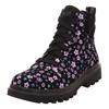 Schnürstiefelette SUPERFIT "ABBY NOVA WMS: Mittel", Kinder, Gr. 34, schwarz, Veloursleder, Polyester, Leder, modisch, Schuhe, Schnürboots mit Reißverschluss, Größenschablone zum Download
