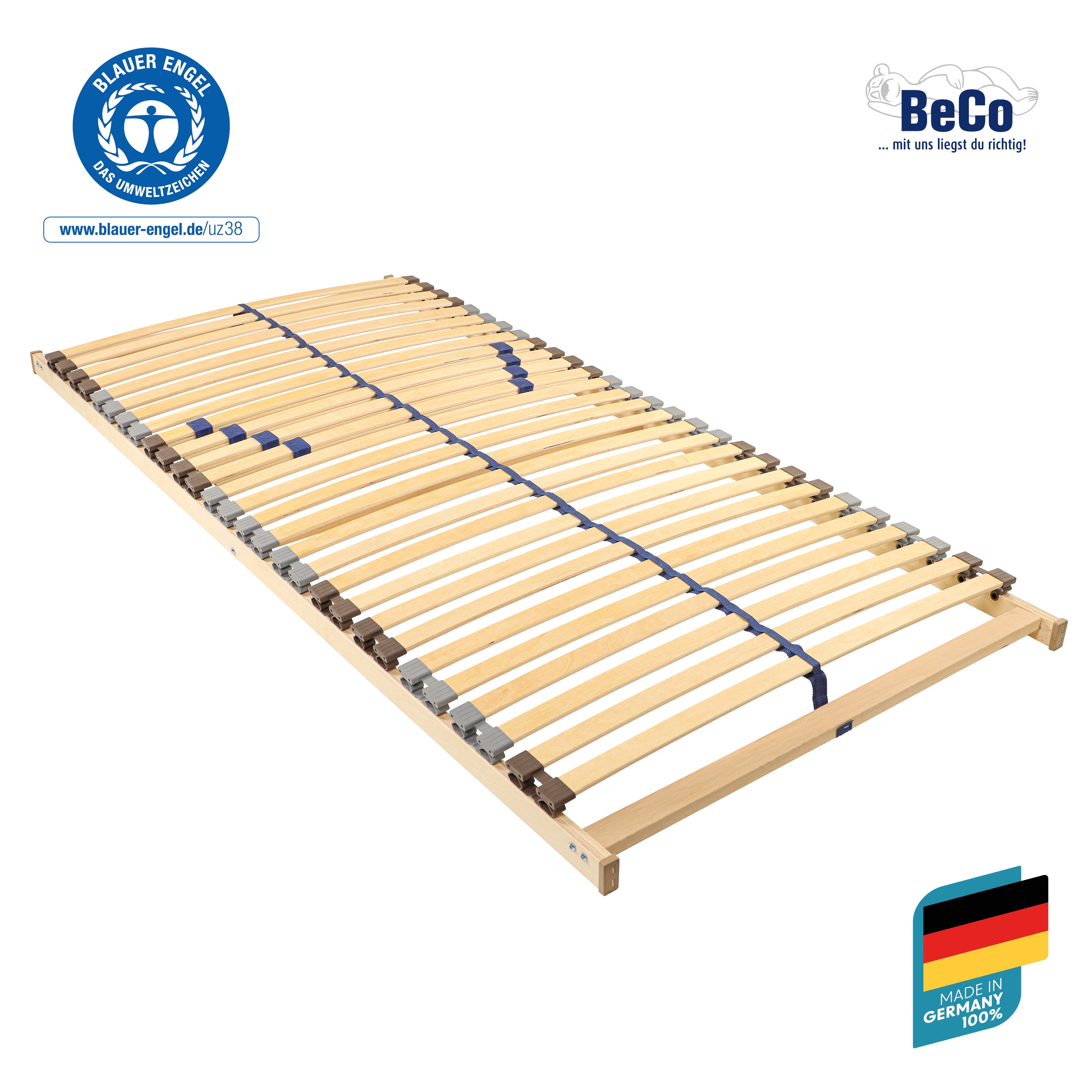 Lattenrost BECO "Blue Star NV", transparent, B:100cm H:8cm L:200cm, Lattenroste, Lattenrost, ausgezeichnet mit dem Blauen Engel