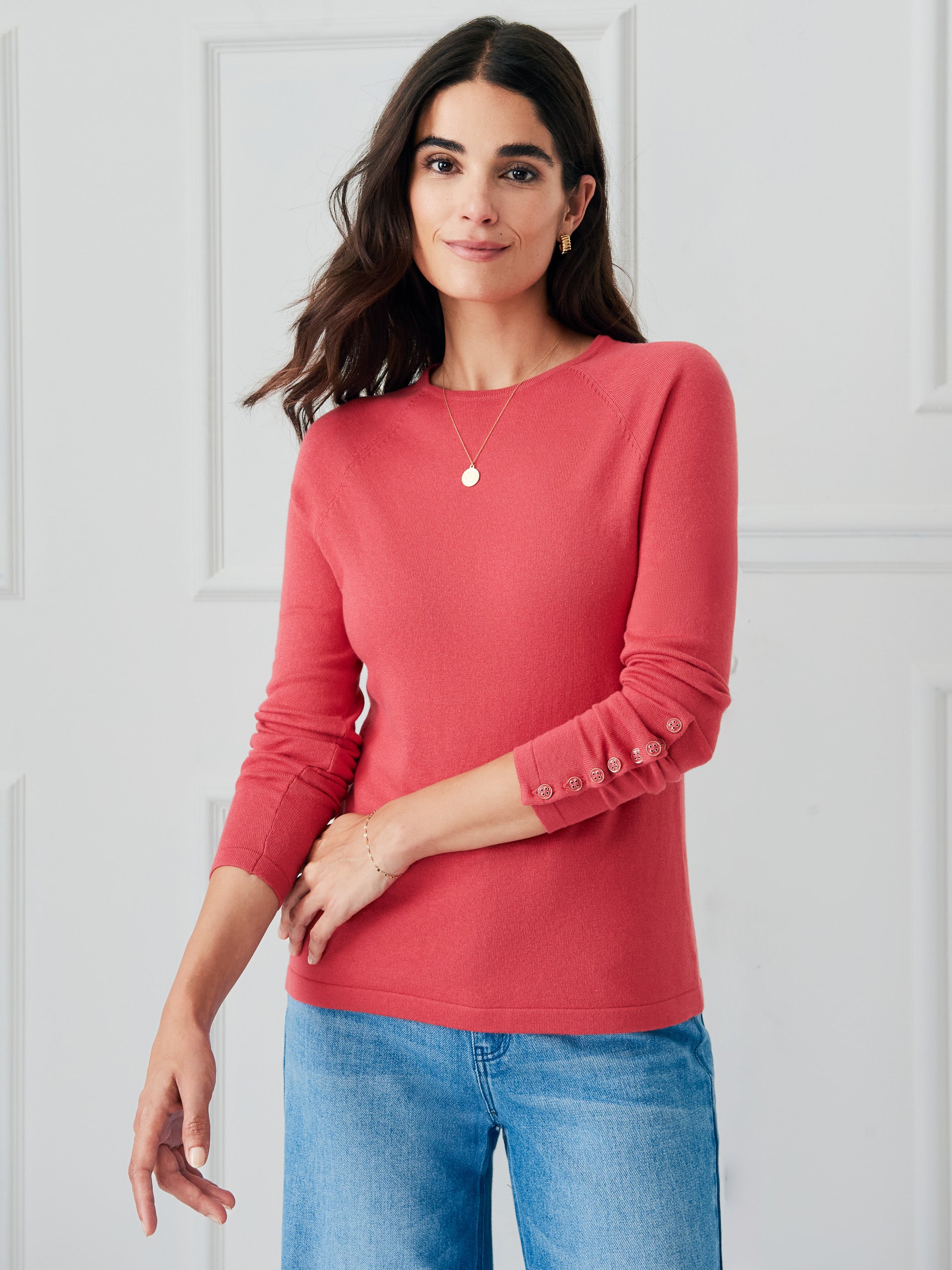 J.McLaughlin Women's Jamey Sweater Maple, Size XS | Cotton/Spandex