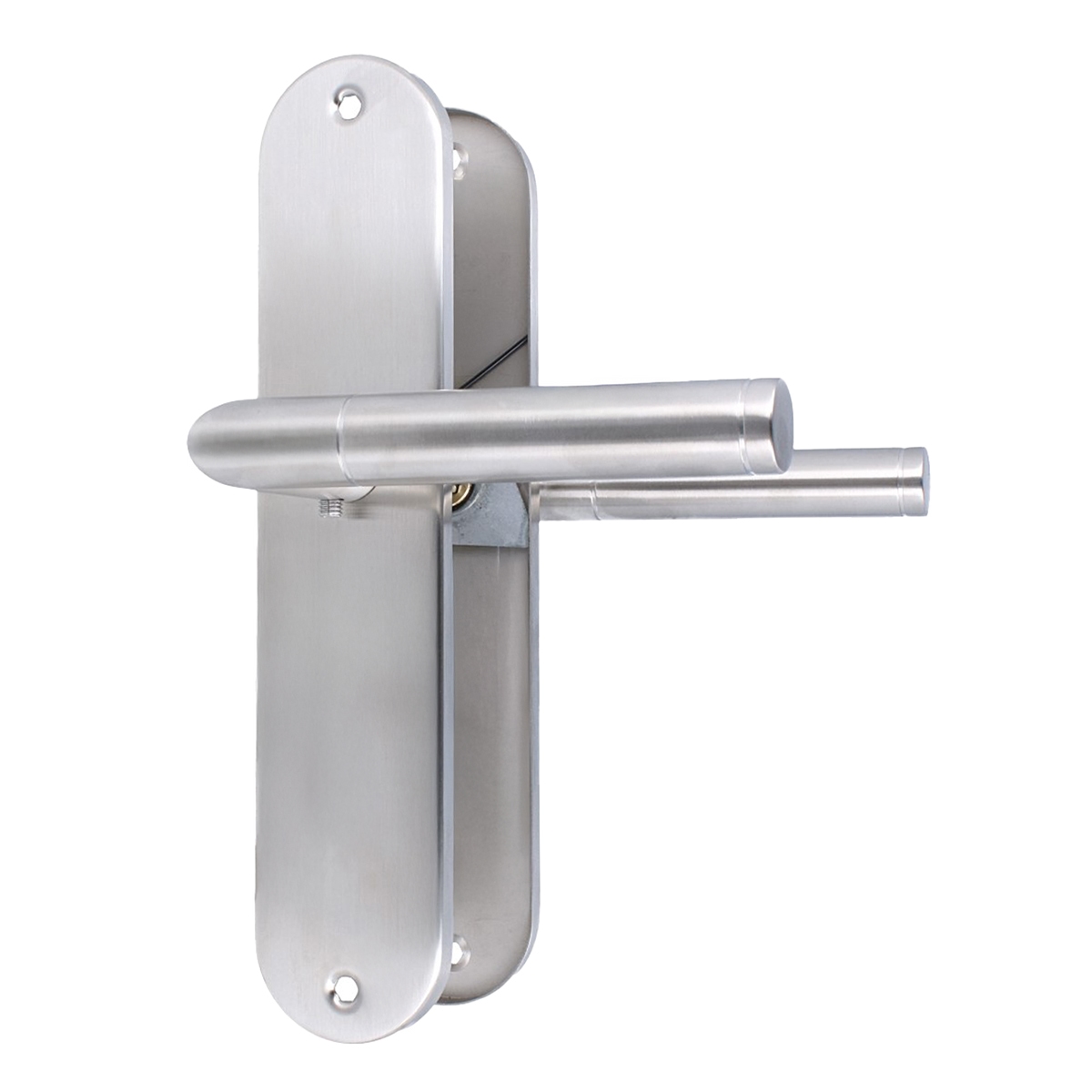 MS Beschläge Türbeschlag Edelstahl Langschild – Türdrücker inklusive Zubehör - Blindschild Image