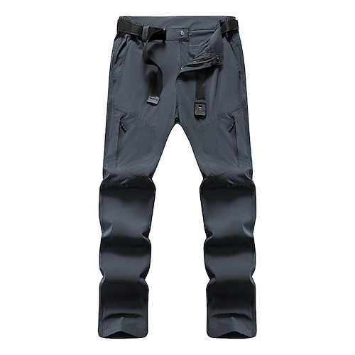 Herren Cargohosen Wanderhosen Wintermantel Regenhose zum Wandern Frühling Winter Herbst Außen Normale Passform Wasserdicht Winddicht Schnelltrocknend Unterteile Tasche Schwarz Dunkelgrau Camping Image