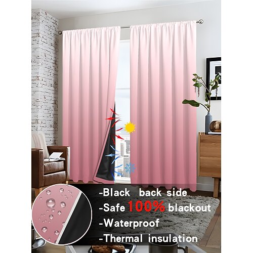Vorhangvorhänge 2025, neue 3D-gedruckte Verdunkelungsvorhänge, vollständige Lichtblockierung mit beschichteter Rückseite, moderne Fenstervorhänge für Schlafzimmer oder Wohnzimmer Image