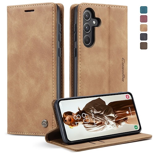 Handy Hülle Handyhüllen Für Samsung Galaxy A56 A36 A26 A16 A06 A55 5G A35 5G A25 A15 A24 Flip-Cover Ständer Stoßfest TPU PU-Leder Image