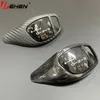 Fit For BMW 1 2 3 Series F20 F21 F22 F23 F30 F35 F06 F12 F13 Front Gear Shift Knob Lever Cover Glossy Black Carbon Fiber Style