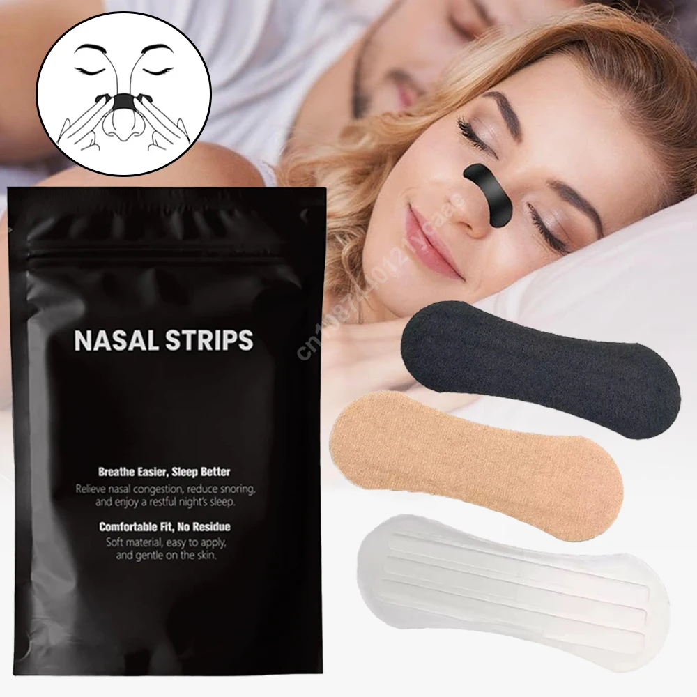 30/60 Stück Atem-Nasenstreifen, Anti-Schnarch-Nasenpflaster, verbessern das Schlafen, Gesundheitsprodukt, um Schnarchen zu stoppen, einfacheres Schlafmittel, Decive Image