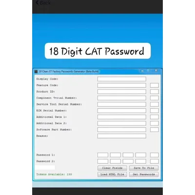 18 Digit Factory Password Generator USB Dongle For Cat