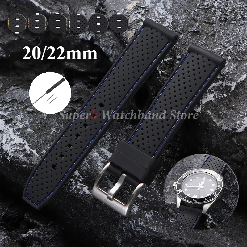 20mm 22mm Silikon Sport Armband Wasserdichte Gummi Männer Ersatz Band für Samsung für Huawei Uhr GT2 46mm für Amazfit GTR Image