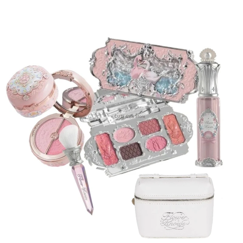 Flowerknows All-in-One Make-up-Set für Damen, Lidschattenpalette, Lippenstift, Lipgloss, Rouge, professionelles Kosmetik-Set, 4-teilig, Flower Knows Image