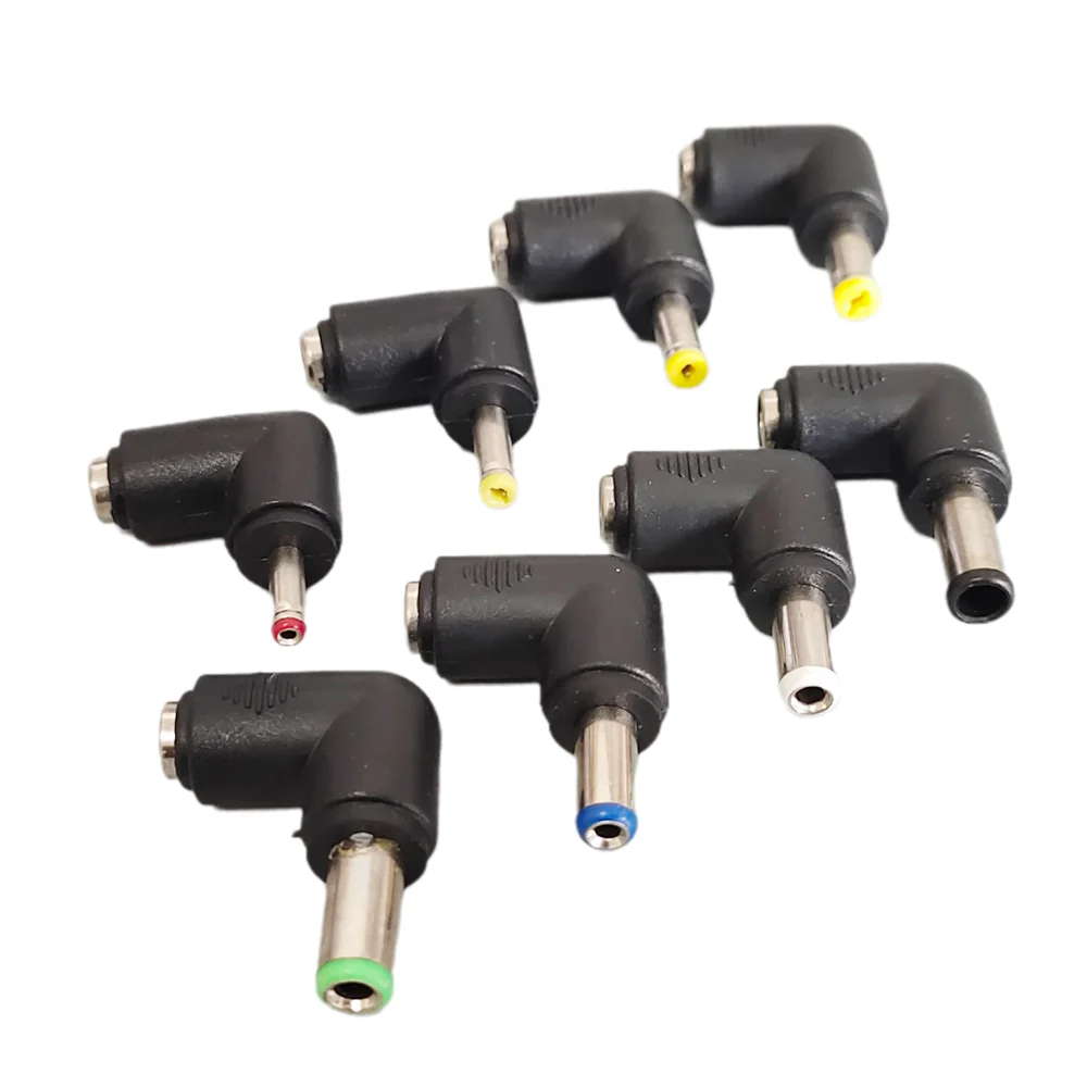 1/2/5P rechtwinkliger DC 5,5 x 2,1 mm Buchse auf 3,5 x 1,35 4,0 x 1,7 4,8 x 1,7 5,5 x 2,1 5,5 x 2,5 6,3 x 3,0 6,0 x 4,4 mm männlicher DC-Stecker Image