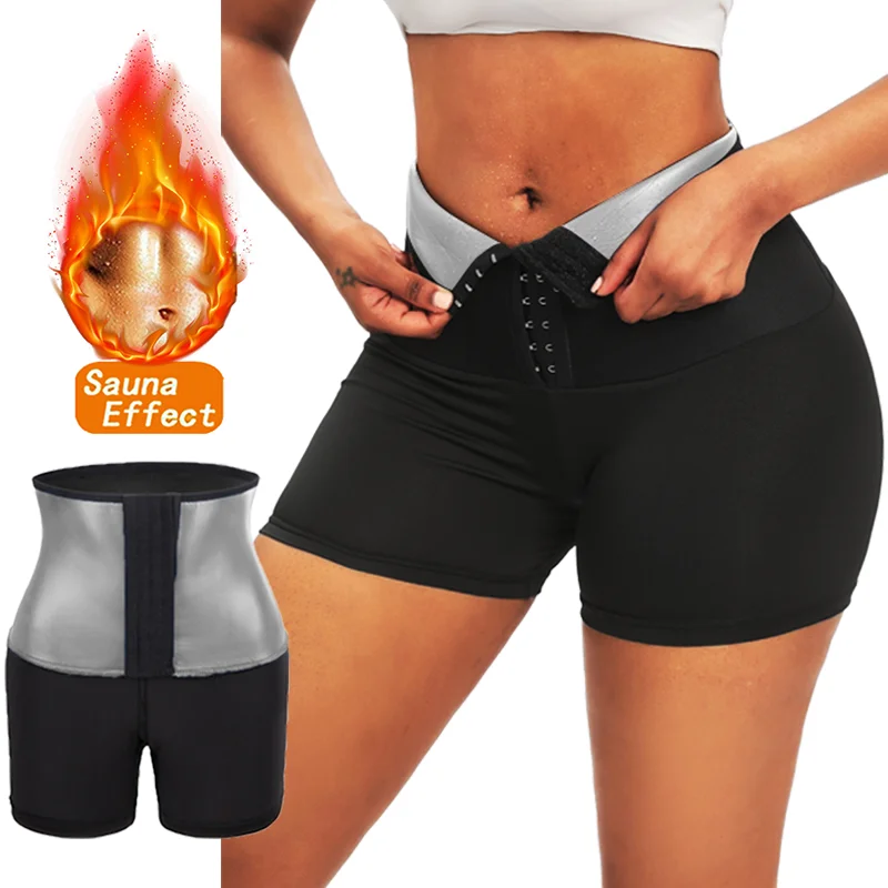 Frauen Hot Sweat Sauna Hosen Body Shaper Shorts Gewichtsverlust Abnehmen Shapewear Taille Trainer Bauch-steuer Thermo Leggings Gym Image