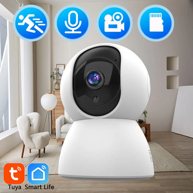 4MP WiFi Kamera Tuya Smart Home Indoor Drahtlose IP Überwachungs Kamera AI Automatische Tracking Sicherheit Baby Monitor Image