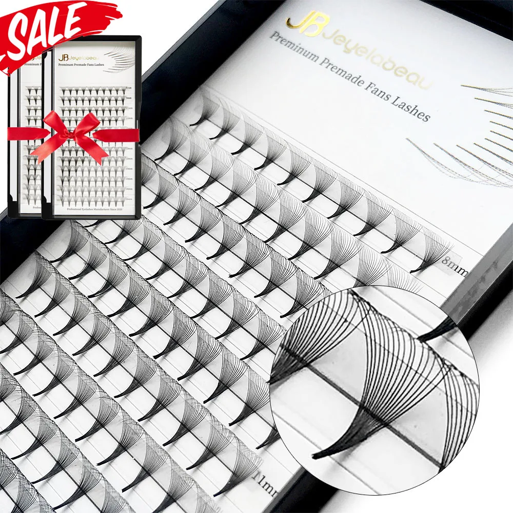 JB Jeyelabeau 5D 6D 10D Vorgefertigte Fächerwimpernverlängerungen Natürliche weiche Volumenwimpern Faux Mink Individuelle Wimpernverlängerungen Image