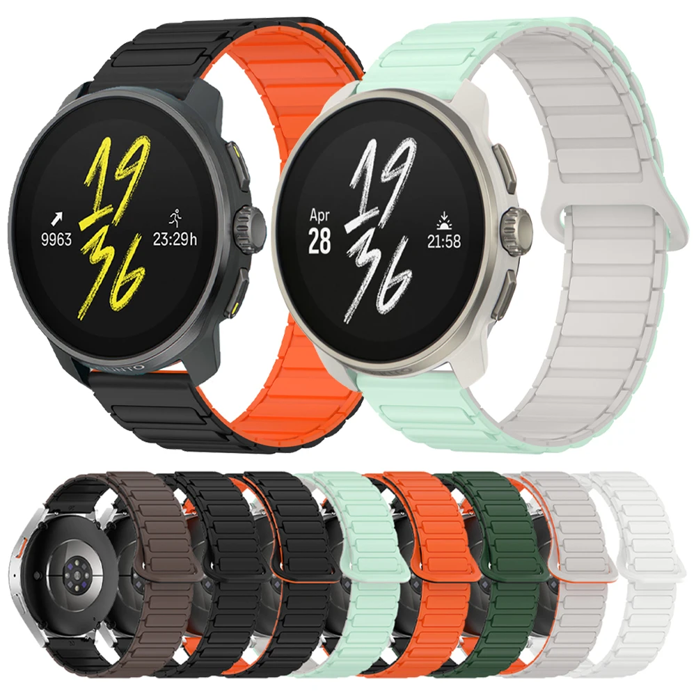 22mm 20mm Magnetarmband für SUUNTO RACE S/9 PEAK PRO DLC Sport Silikonarmband für COROS PACE 3 2/APEX 2 Pro Smartwatch Band Image