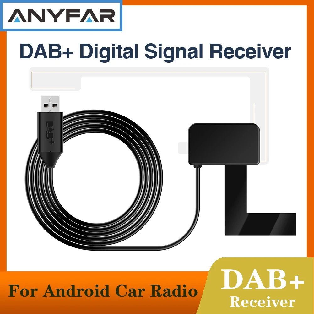 NEUE Auto DAB + Box Digital Signal Empfänger DAB + Empfänger Antenne Antenne USB Interface Tragbare Für Android Auto radio Stereo Image