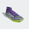 Fußballschuh ADIDAS PERFORMANCE "F50 LEAGUE MITTELHARTE/HART- UND ASCHENPLÄTZE E", Gr. 45, lila rush, cloud weiß, lucid lemon, Synthetik, Textil, sportlich, Schuhe, geeignet für Rasen- und Kunstrasenplätze