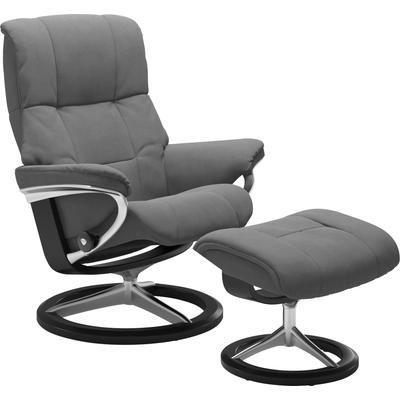 Relaxsessel STRESSLESS "Mayfair", grau (dunkelgrau dinamica), B:92cm H:103cm T:79cm, Leder BATICK: BATICK ist ein leicht korrigiertes, durchgefärbtes und genarbtes Möbelleder, bei dem die meisten Unebenheiten und Spuren in der Regel entfernt... Image