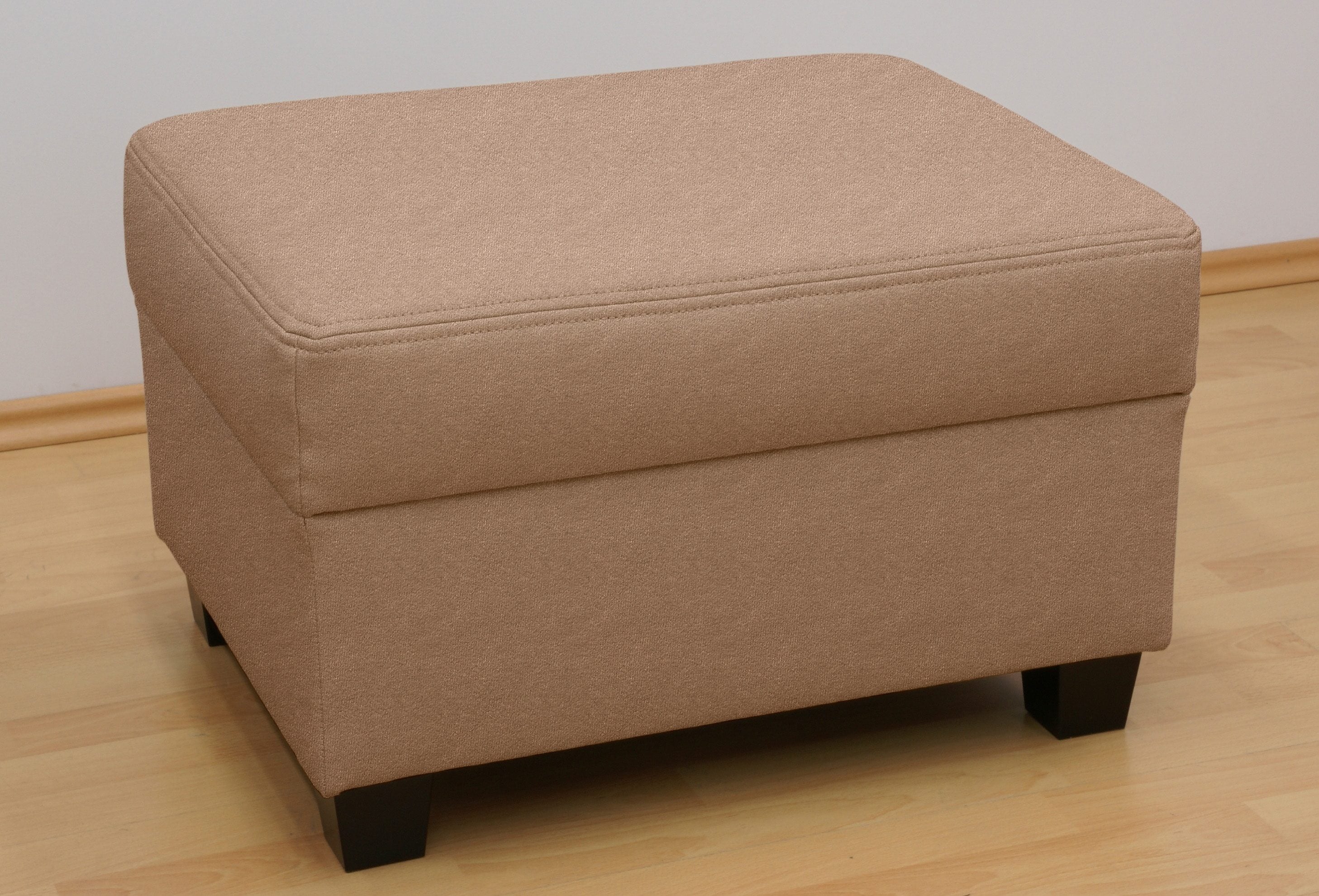 Hocker DOMO COLLECTION "Norma", braun (café), B:70 H:42 T:55, Mosel Struktur (100% Polyester);Kunstleder SOFTLUX;Microfaser-PRIMABELLE (100% Polyester);NaturLEDER in Sitz und Rücken. Korpus in passendem Kunstleder SOFTLUX bezogen;Struktur (90%... Image