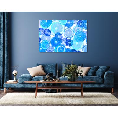 Acrylglasbild QUEENCE "Egid", blau (farbe bild(er): blau), B:60cm H:40cm, Bilder, Fine Art-Print in Galeriequalität