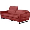 2,5-Sitzer EGOITALIANO "Dafne, elegantes Designsofa mit hohem Sitzkomfort", rot (marsala), B:208cm H:97cm T:108cm, Luxus-Micofaser Lederoptik (100% Polyester) ist ein neues technisches Gewebe mit einem visuellen und taktilen Aspekt, der dem Nubuk...
