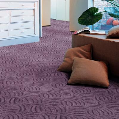 Teppichboden ANDIAMO "Amberg, Strukturschlinge, Made in Belgium", lila (aubergine), B:400cm H:9mm L:300cm, Kunstfaser, Teppiche, Breite 200, 300, 400 oder 500 cm, Hoch-Tief Effekt, strapazierfähig Image