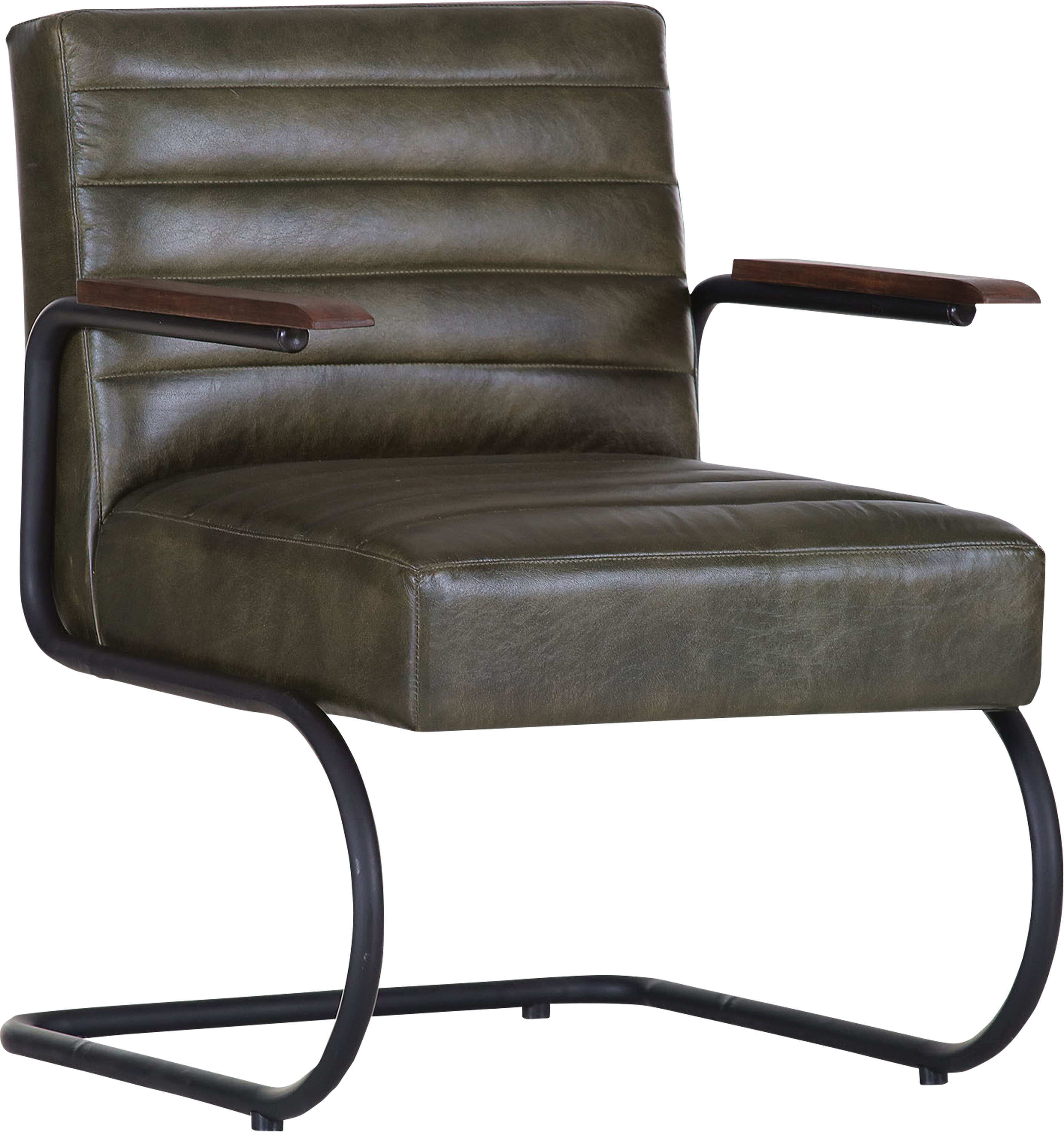 Loungesessel GUTMANN FACTORY "Barcelona", grün, B:62cm H:78cm T:65cm, Sessel, Ledersessel, Relaxsessel