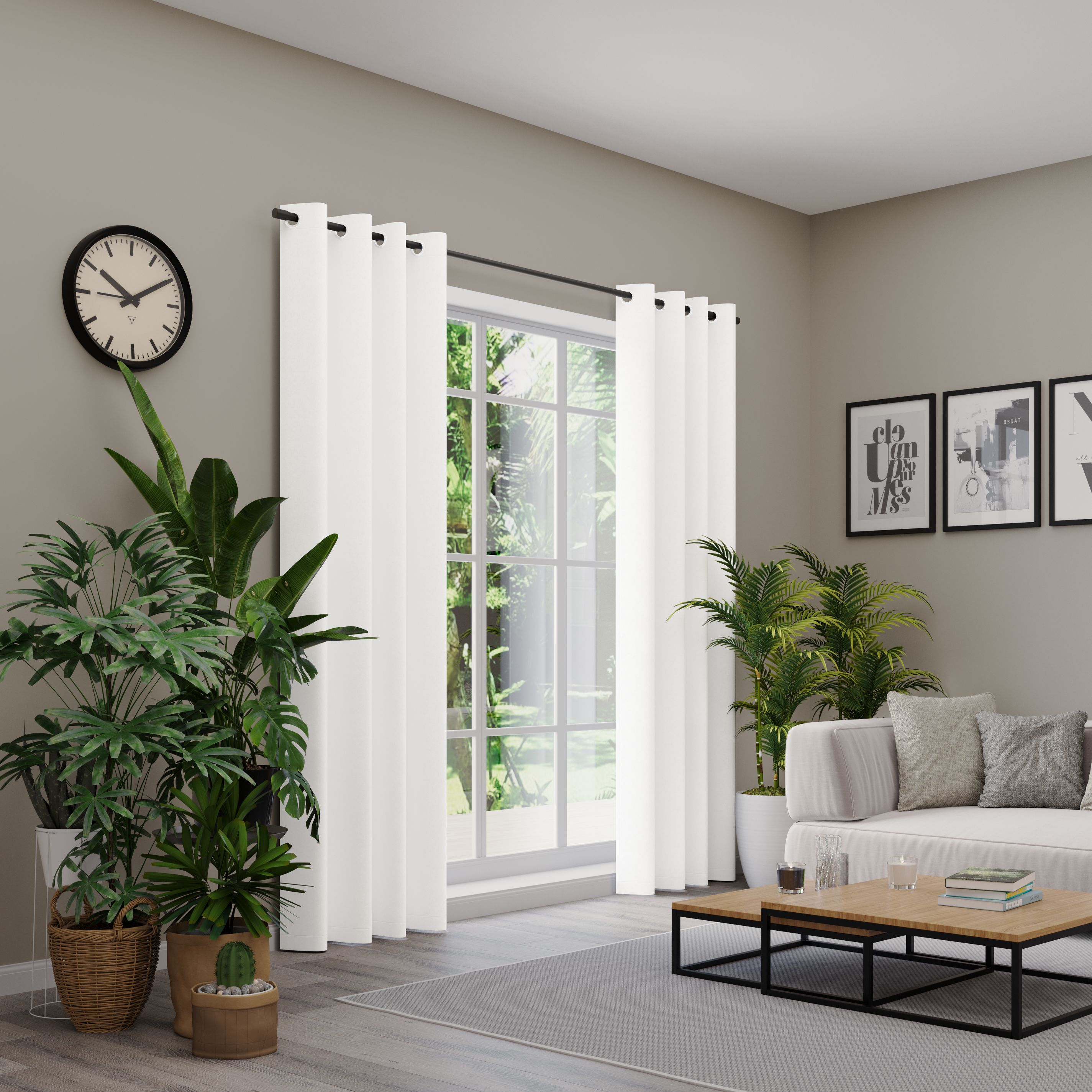 Vorhang nach Maß NEUTEX FOR YOU "VELVETDREAM", weiß, B:137cm H:255cm, Jacquard, Obermaterial: 100% Polyester, Gardinen nach Maß, Uni Blackout mit samtiger Oberfläche Image