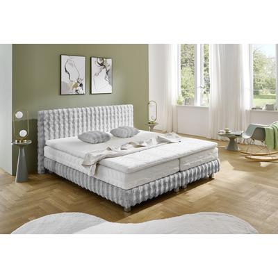 Boxbett "Sendai", grau, L:210cm, WESTFALIA SCHLAFKOMFORT, Komplettbetten, Fellimitat HIGHLIGHT, wahlweise Matratzen in H2,H3,H4 Image