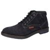 Schnürboots LERROS, Herren, Gr. 44, blau (navy), Leder, casual, Schuhe, Business Schuh, Schnürboots mit Blockabsatz