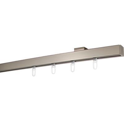 Gardinenstange GARESA "Nora", silber (edelstahlfarben), L:570cm Ø:20mm, Aluminium, Gardinenstangen, Vorhanggarnitur, einfache Montage an die Decke, verlängerbar, Kappe Image