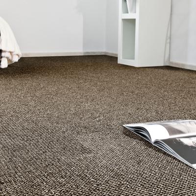 Teppichboden ANDIAMO "Odense, Made in Netherlands", beige (dunkelbeige), B:400cm H:8mm L:1500cm, Kunstfaser, Teppiche, meliert, Breite 400 cm, mit Wabenstruktur, strapazierfähig & robust Image